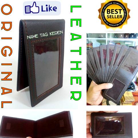 

BAYAR DITEMPAT Name Tag Kulit Asli Garut/Id Card Holder kulit mewah tapi murah Ac-02 TERBAIK Kode 377