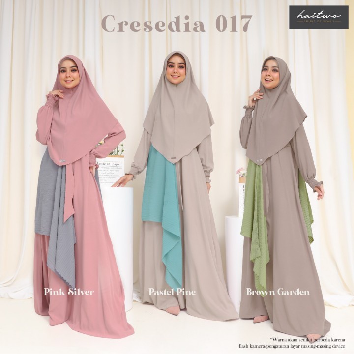 GAMIS SYAR'I HAITWO CRESEDIA 017 SET GAMIS HIJAB SYAR'I HAITWO ORI