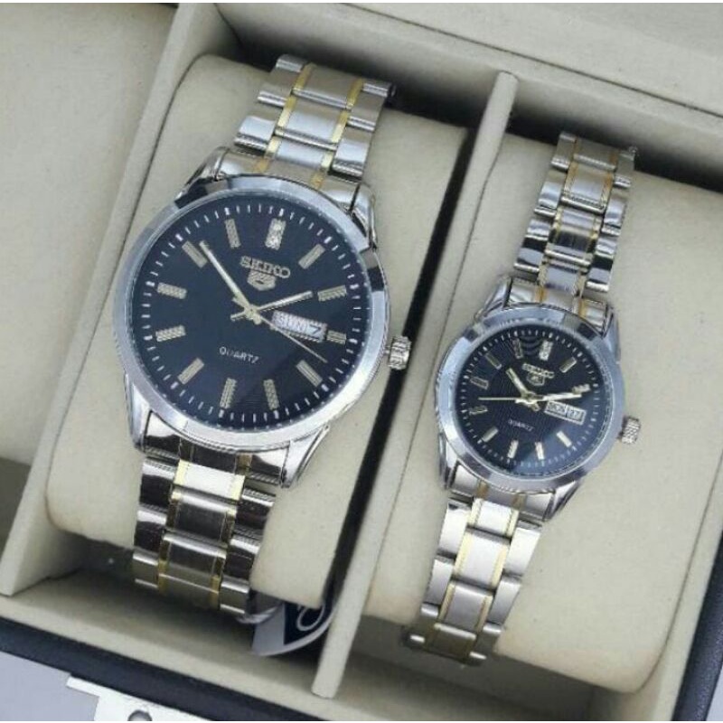 jam tangan analog cauple seiko rantai