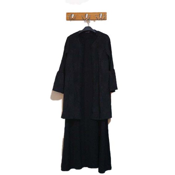 Elzatta Gamis Setelan Nalika-Hitam