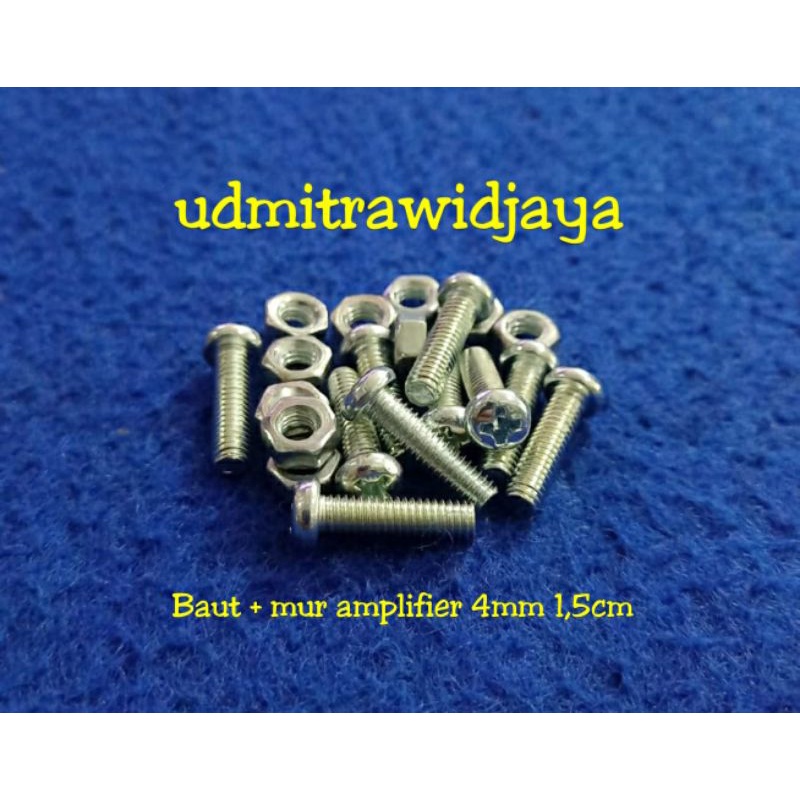 Baut mur amplifier set 10pcs baut + mur 4mm 1,5cm baut ballast baut trafo baut isolator toshiba thoshiba 5200 baut pendingin grosir ampli baut spiker speaker baut mixer