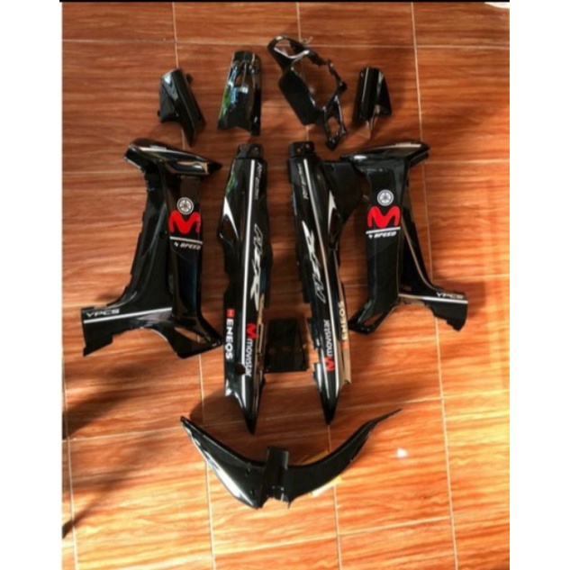 Cover body halus Yamaha fiz R fiz R Movistar hitam full set stripping Movistar Yamaha fiz R