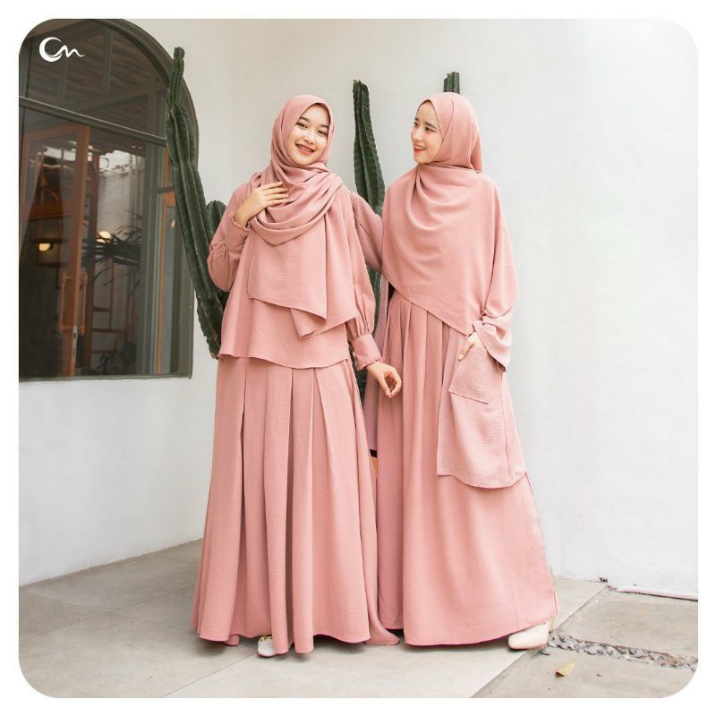 Ready Kamila outer kayla blouse set pasmina ori cover me daily wear casual muslim