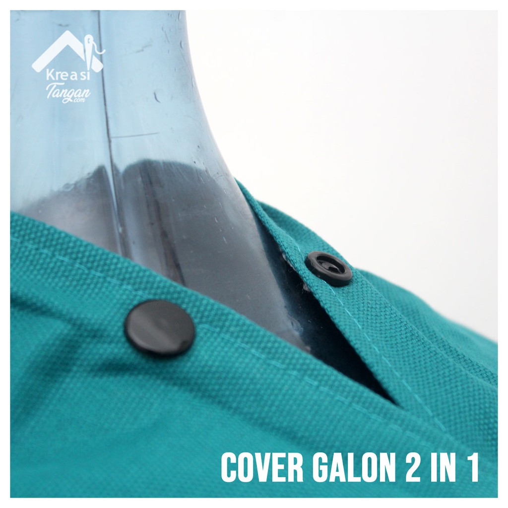 PAKET LEBIH MURAH - Cover Galon &amp; Cover Kulkas Warna Tosca (Paket Polos-03)