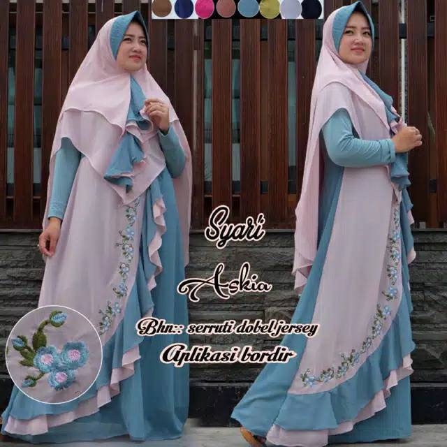 GAMIS SYARI ASKIA SET/GAMIS PESTA