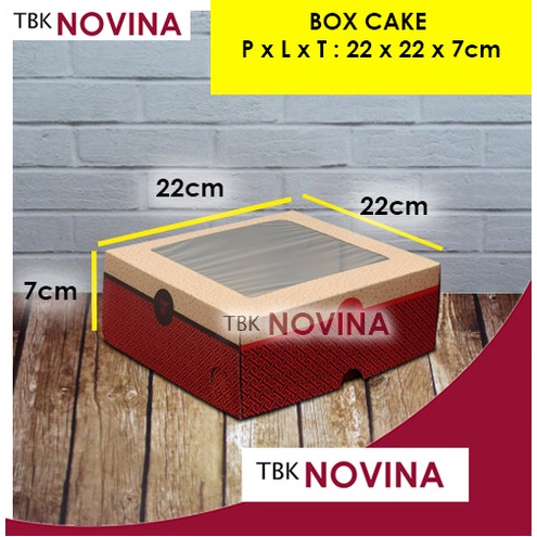 KOTAK KUE CAKE / BOX CAKE TART / DUS BOLU KUE ULANG TAHUN BROWN