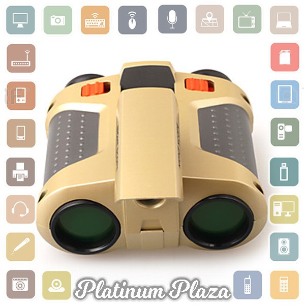 Night Scope 4 x 30mm Binoculars with Pop-Up Light / Teropong - JY`6B6X38- Golden