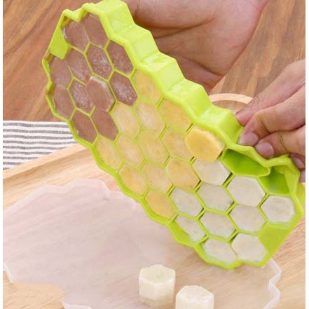 ES001 CETAKAN ES BATU SILIKON MPASI BENTUK HONEYCOMB FLEXIBLE ICE CUBE SILICONE TRAY HEXAGON