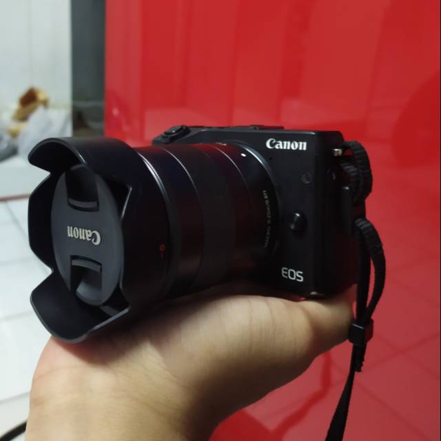 mirrorless canon eos m3 mulus kamera vlog  lensa 15-45mm m3 / m 3 bonus tas siap selfie-2