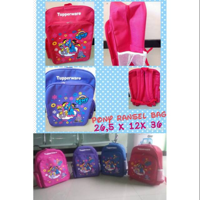 Tas Backpack My Little Pony / Tas My Little Pony Tupperware