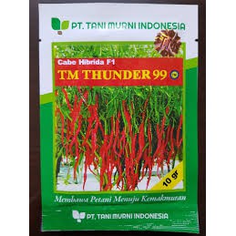 Bibit Cabai Tani Murni TM Thunder 99 Cabe Hibrida F1 - 10 gram