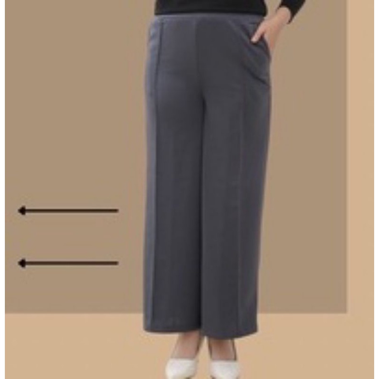 SUPER JUMBO CUBIT/CELANA KULOT HIGHWAIST TULANG jumbo Allsize bigsize pants - Scuba Pants PREMIUM Stretch