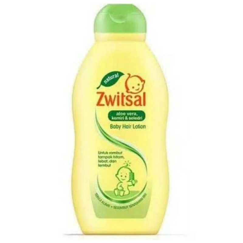 Zwitsal Baby Hair Lotion Natural Aloevera Kemiri &amp; Saledri - Zwitsal Minyak Rambut Bayi Aloe Vera