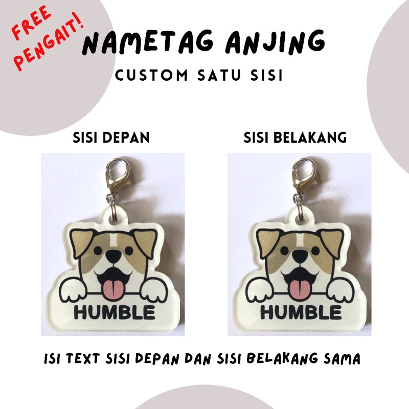 Nametag Liontin Anjing