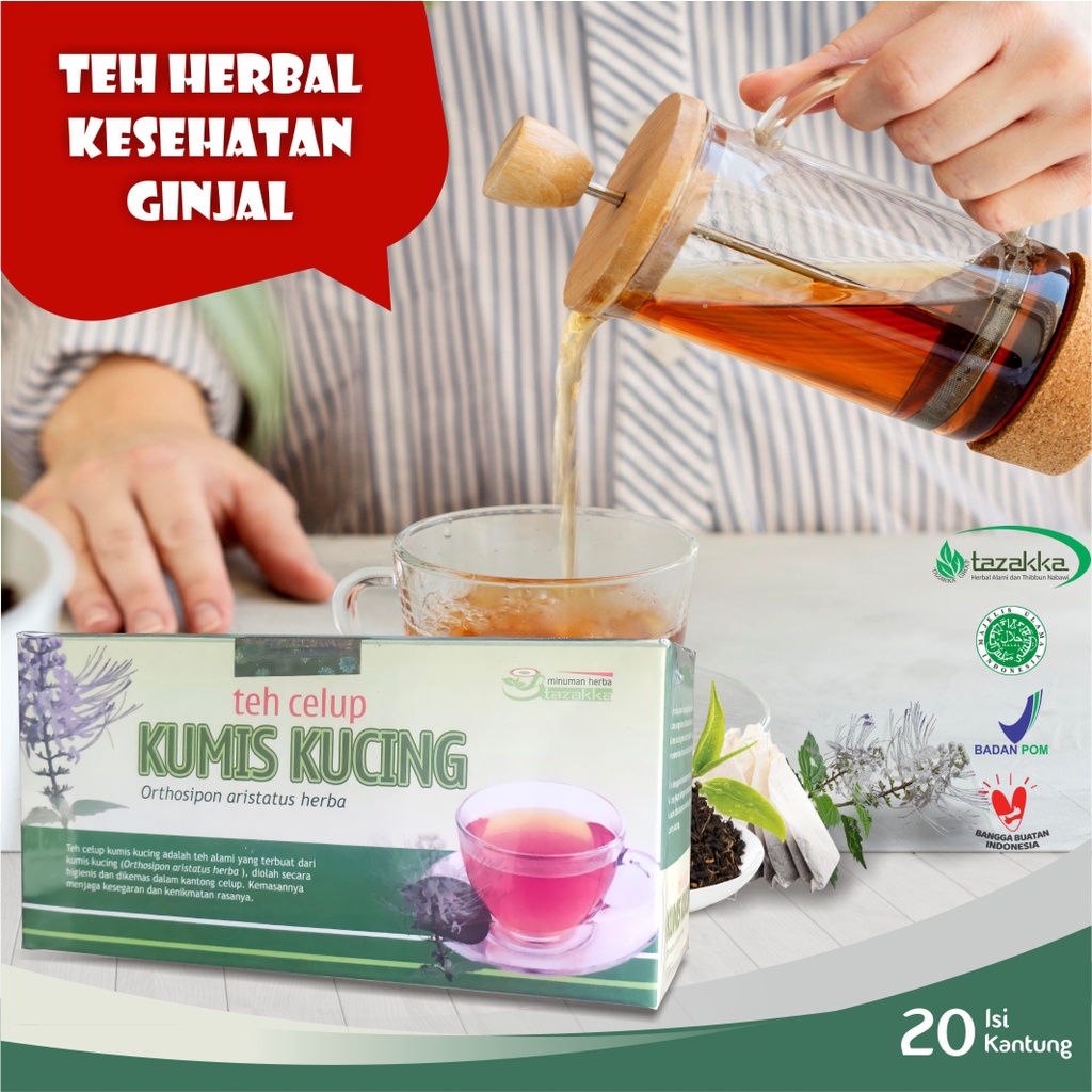 

Teh Celup Tanaman Kumis Kucing 20 Kantung | Herbal Tazakka Minuman Kesehatan Ginjal | Original