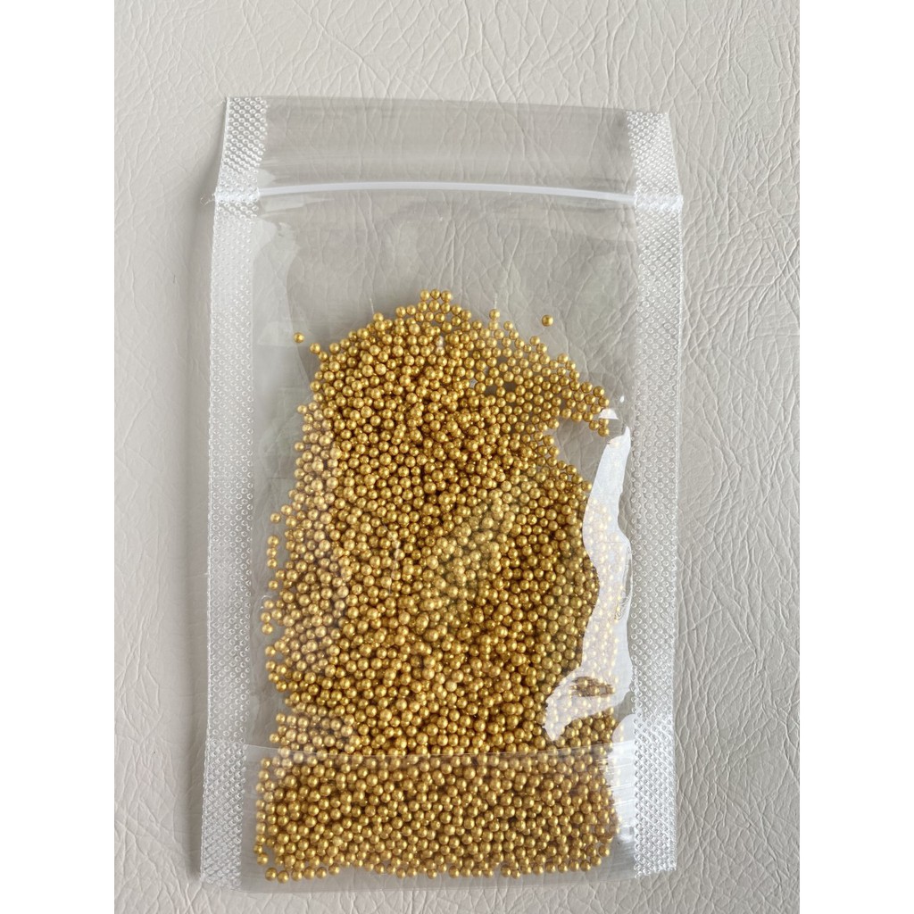 

Sprinkles hiasan kue cake gold pearl mutiara emas mini 2mm 30 gram