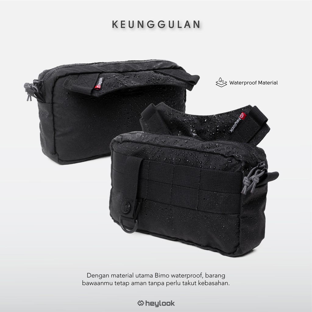 HEYLOOK Project - Tas Selempang Pria Sling Bag Pria ARCO Anti Air Waist Bag Pria Waterproof