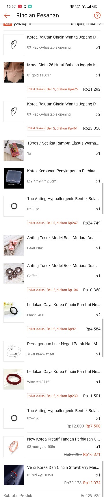 Kotak Kemasan Penyimpanan Perhiasan / Anting / Gelang / Cincin / Karet Rambut Multifungsi Bahan Plastik Pp