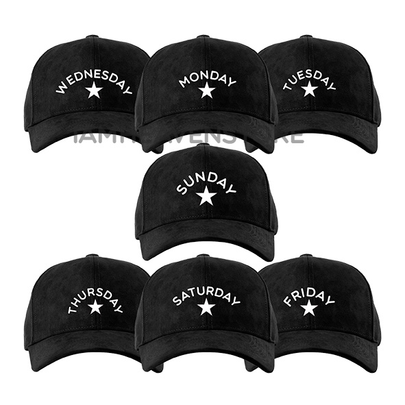 Topi Baseballcap Pria Wanita Nama Hari Monday Tuesday Wednesday Thursday Friday Saturday Sunday Bisbol Senin Selasa Rabu Kamis Jumat Sabtu Minggu Size Ukuran Dewasa Premium Distro Bahan Tebal