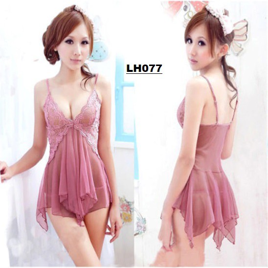 Baju tidur Leddish lingerie backless tipis impor