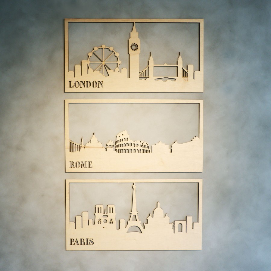 Hiasan Dinding Laser Cut Roma London Italy|Best Seller wall decoration