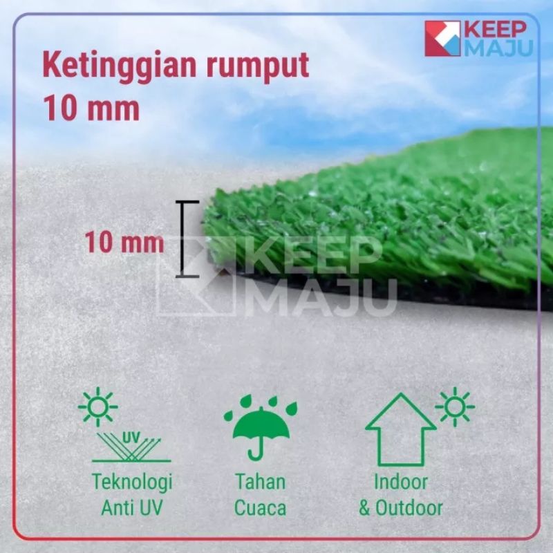 Rumput Sintetis Rumput Sintetis Murah 50x100cm Tinggi 10mm Rumput Jepang