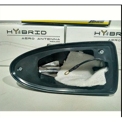 Sirip Hiu Model Hybird Berfungsi Antena Radio JS Racing | Shark Fin Antena - PUTIH dan Merah COD