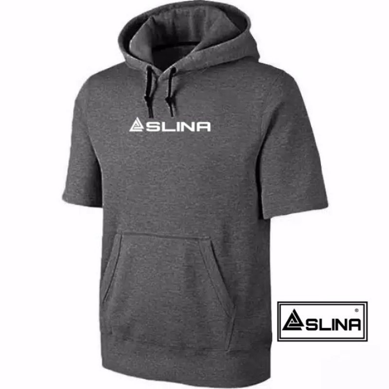 ASLINA Hoodie pria lengan pendek sweater wanita original