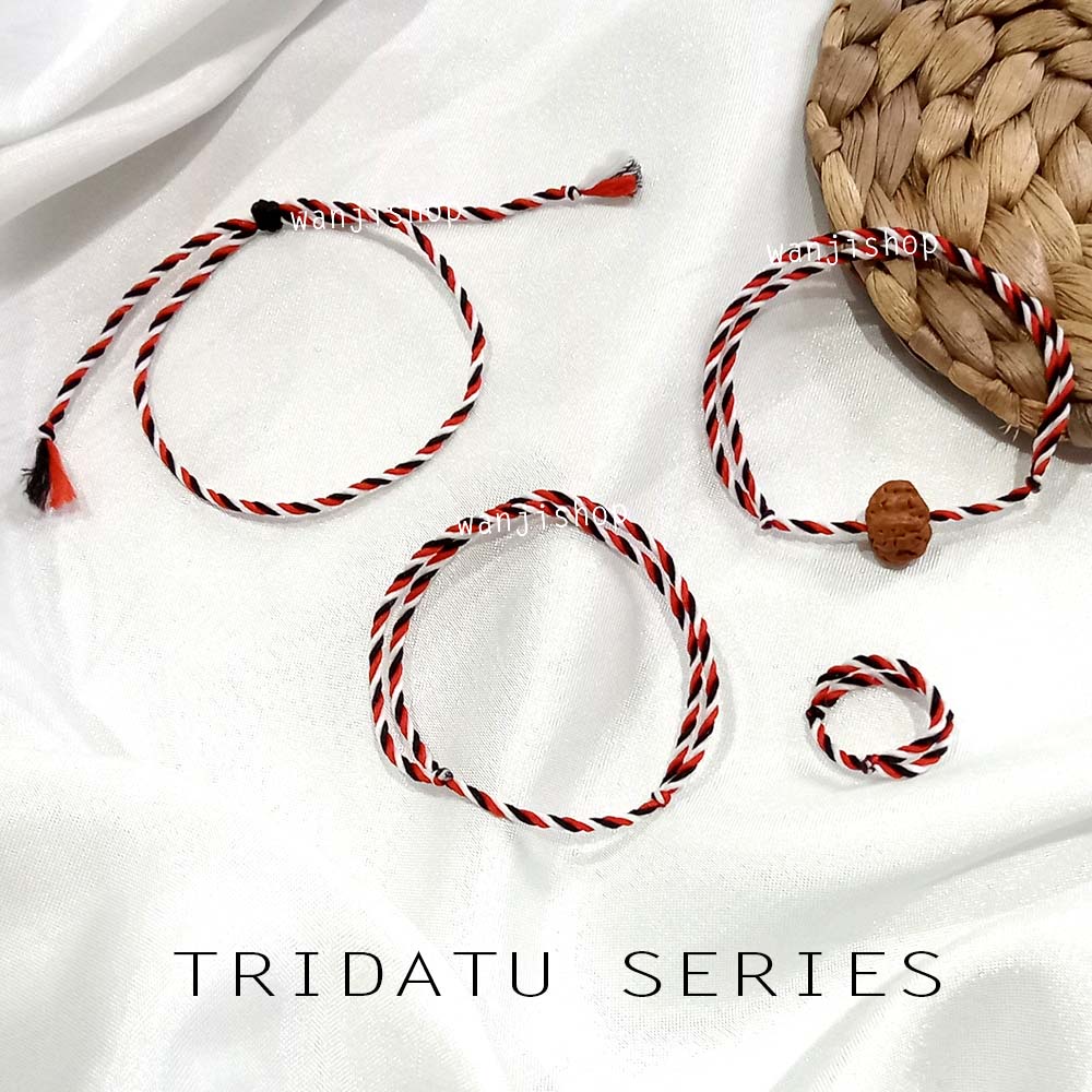 Tridatu Series Gelang Benang Bali Couple Magnet Persahabatan Anklet Gelang Kaki Cincin