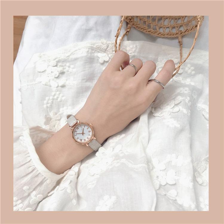 Jam Tangan Quartz Strap PU Analog Casual Gaya Retro Wanita Persegi Watch Korean Fashion Body Belimbing BISA COD