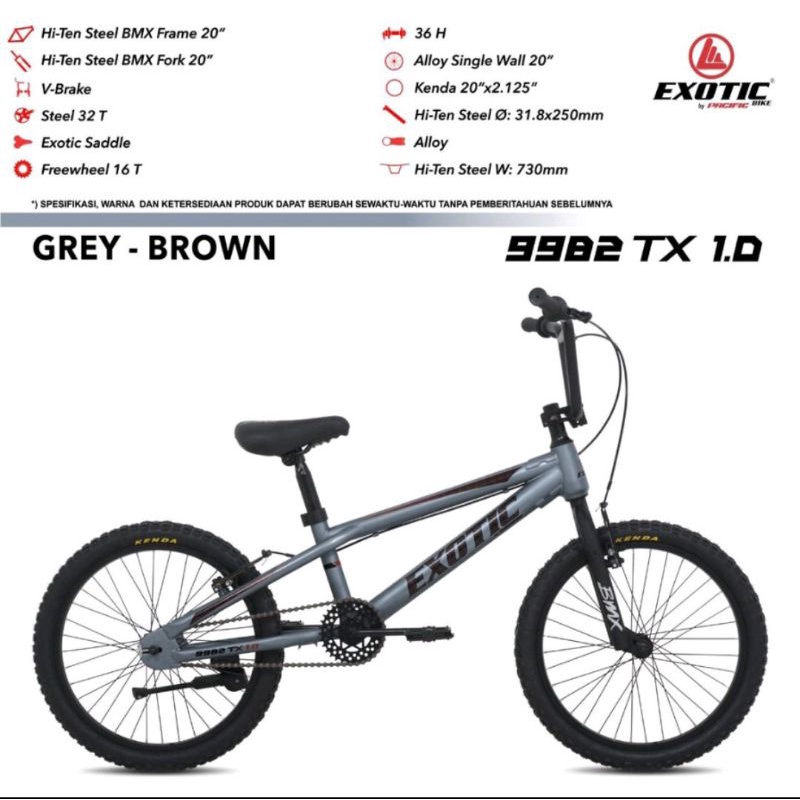 Sepeda BMX Anak 20 inch Exotic 9982 TX 1.0 By Pacific