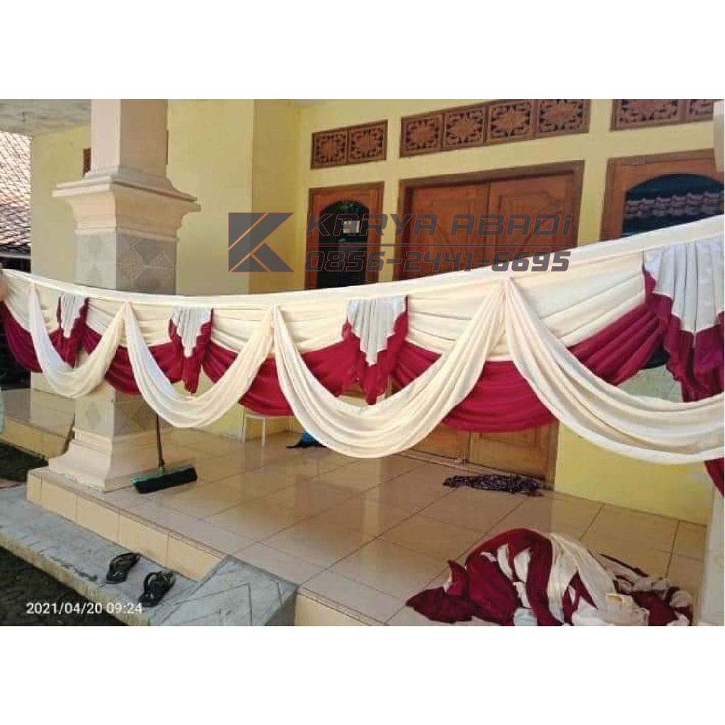 Rumbai tenda dekorasi selendang