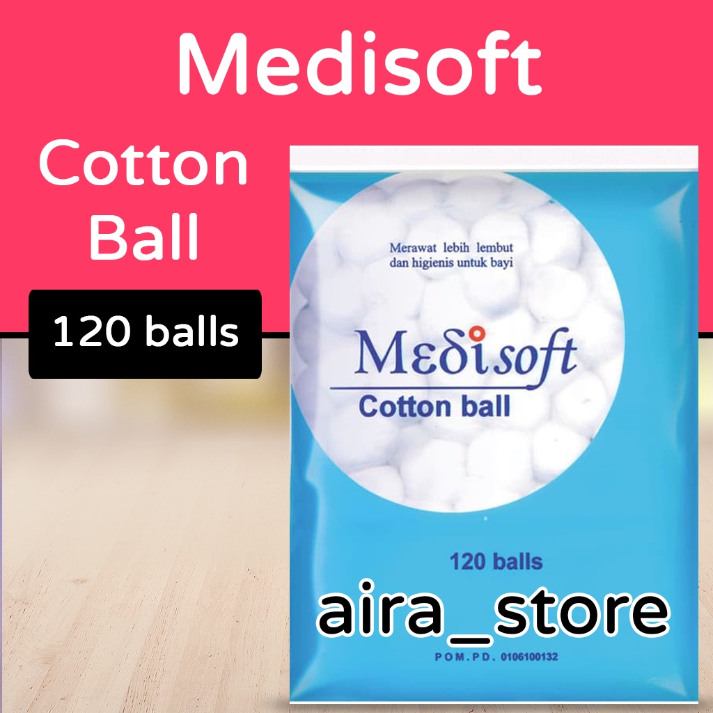 Medisoft Cotton Ball isi 120 Balls / Kapas Bulat