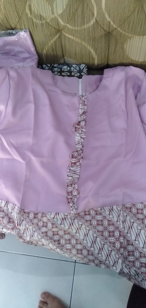 Tey-17 Batik Wanita Asj Sa Hrb026 Kenongo Kemeja Tosca Pendek