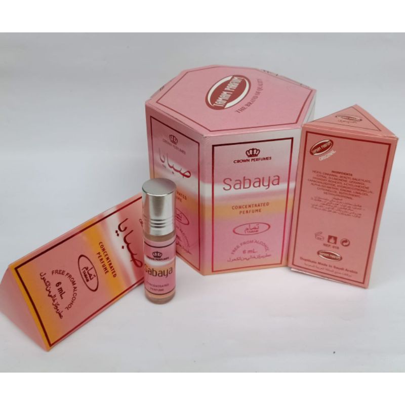 Parfum SABAYA non alkohol 6ml/ Parfum sabaya Original 100%/ Non Alkohol/ khas Arab