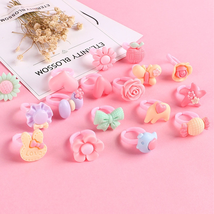 10 Pcs Ornamen Rambut Bahan Resin Model Flatback Untuk Anak