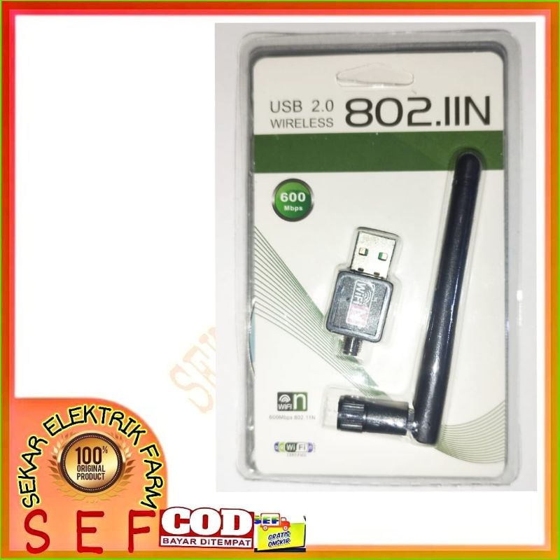 USB WIFI WIRELESS ADAPTOR ANTENA 300Mbps 802 iin ANTENA WIFI DONGLE EKSTERNAL