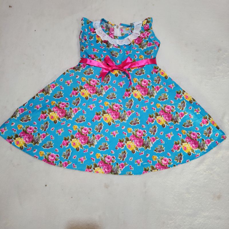 Dress anak 2 3 tahun anak cewek motif bunga ( dress rosalinda )