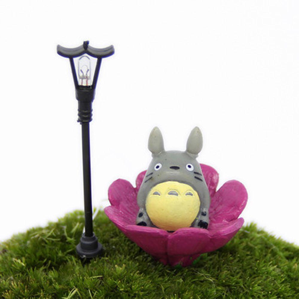 QUINTON My Neighbor Totoro Garden Hadiah Ulang Tahun Figure Mainan Mini Mainan Anak Gambar Anime Ada Muka Man