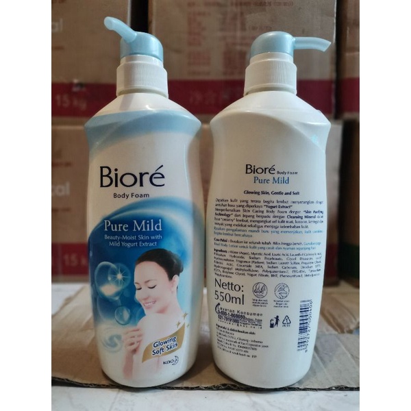 Jual biore Body Foam 500ml pump Pure mild | Shopee Indonesia
