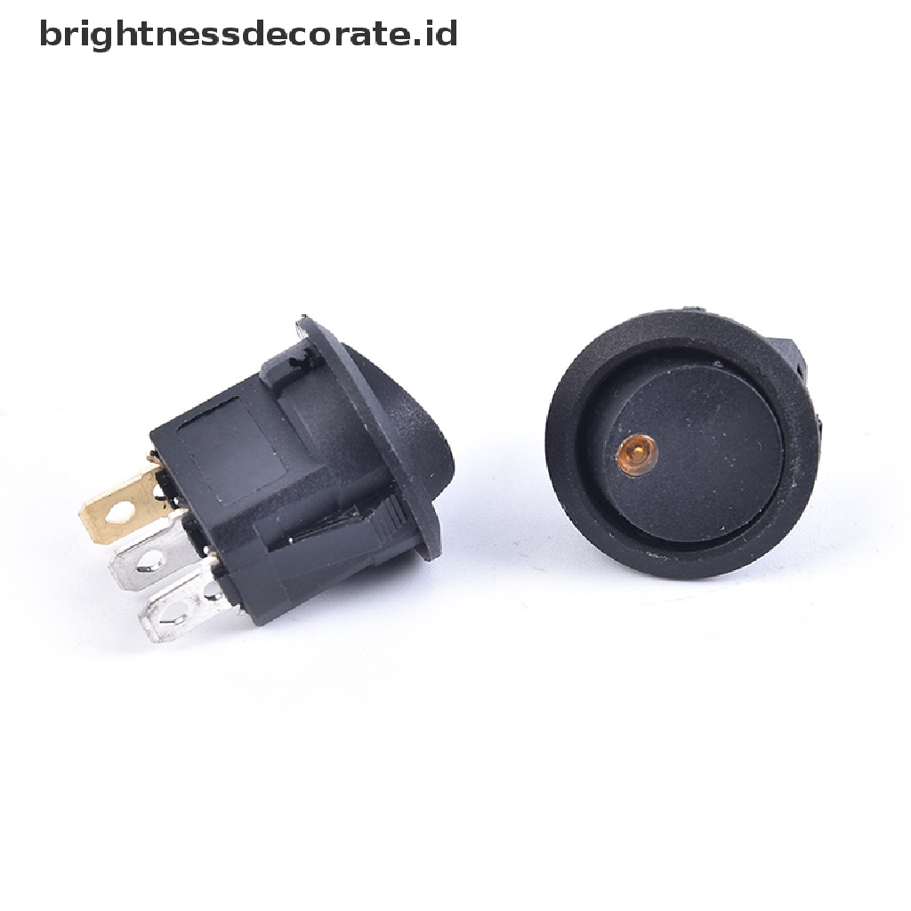 4pcs Saklar Rocker Switch On / Off 12v 20a Bentuk Bulat Dengan Lampu Led Untuk Mobil / Kapal Laut