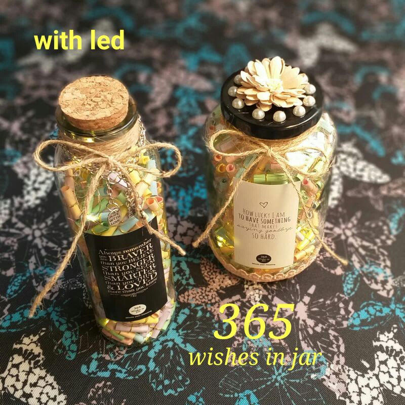 365 wishes in jar kaca fairy lights