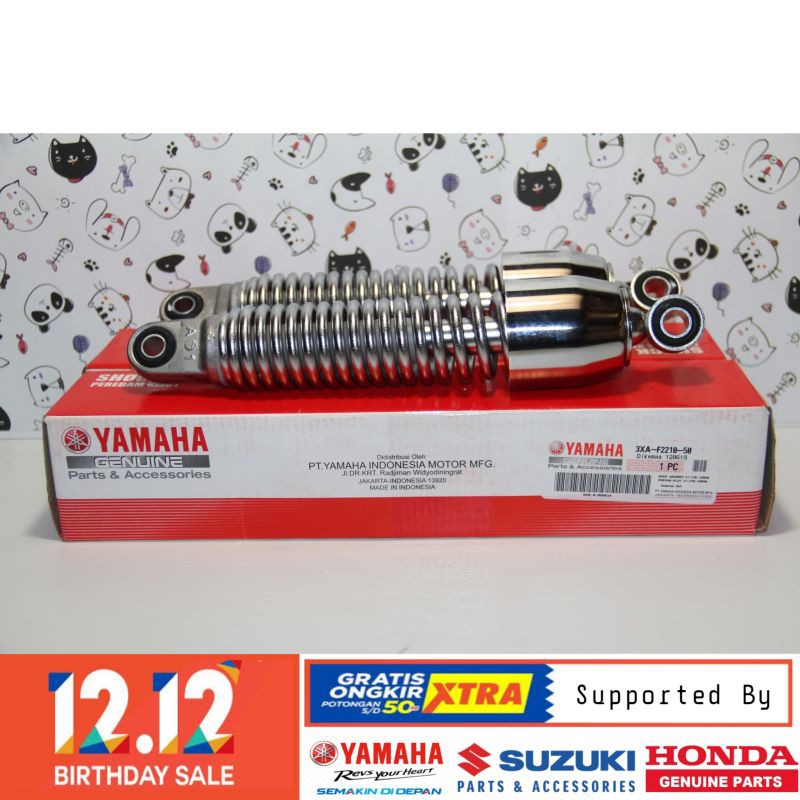 DIJAMIN ASLI SHOCKBREAKER YAMAHA F1ZR 3XA-F2210-50 ORIGINAL BERKUALITAS
