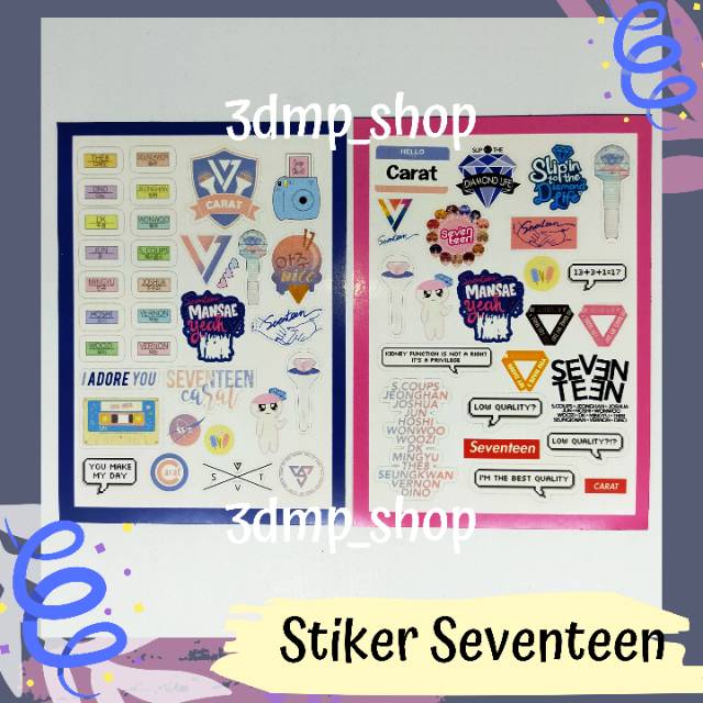 Stiker Seventeen Kpop aesthetic