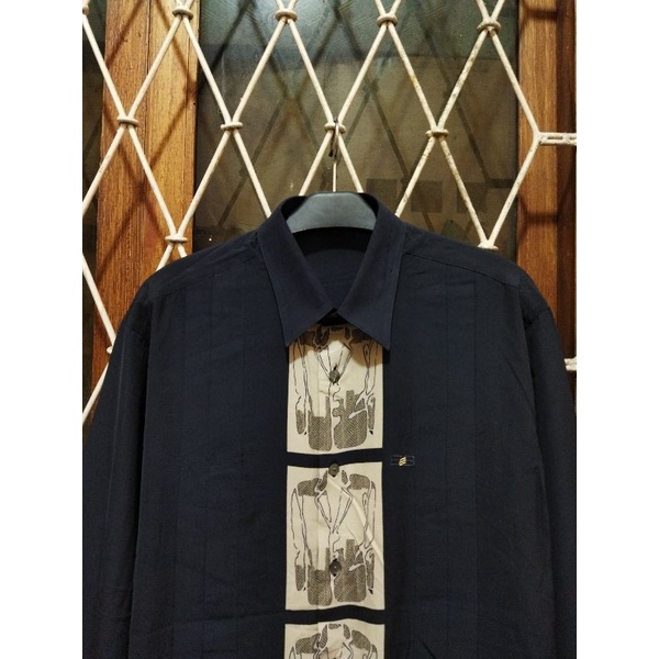 kemeja vintage silk balenciaga second original M kemeja kasual pria wanita unisex murah terlaris