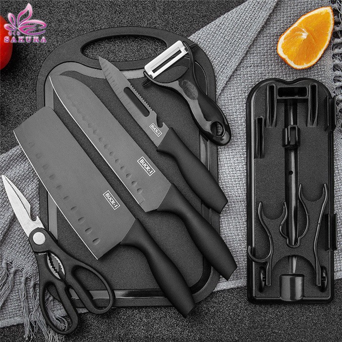PISAU SET 7 IN 1 TALENAN /Poenscae KITCHEN KNIFE SET / Pisau Dapur Set