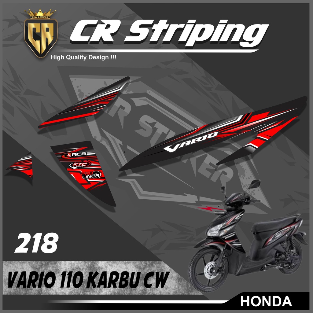 Striping Vario 110 Karbu Cw - Striping Variasi List Vario 110 Karbu Cw Racing -218