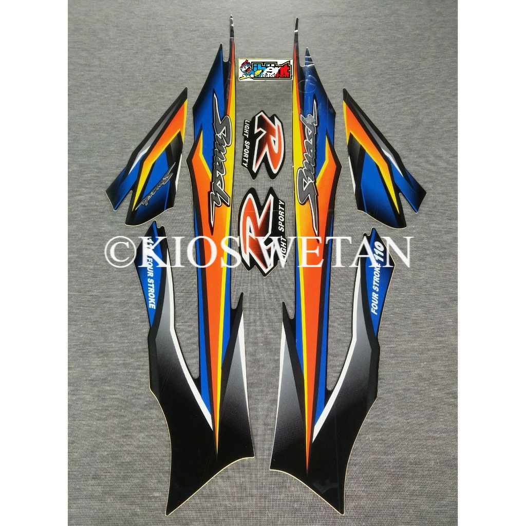 STRIPING SMASH 2003 110R HITAM TAHUN  STIKER LIS STANDAR BODY SUZUKI 110 R