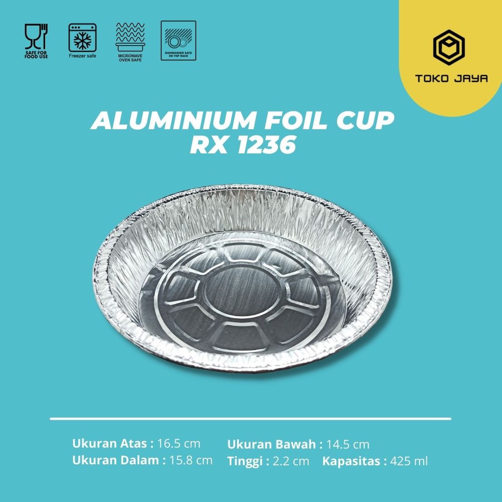 ALUMINIUM FOIL CUP RX 1236 / ALUMINIUM FOIL CUP / READY STOCK