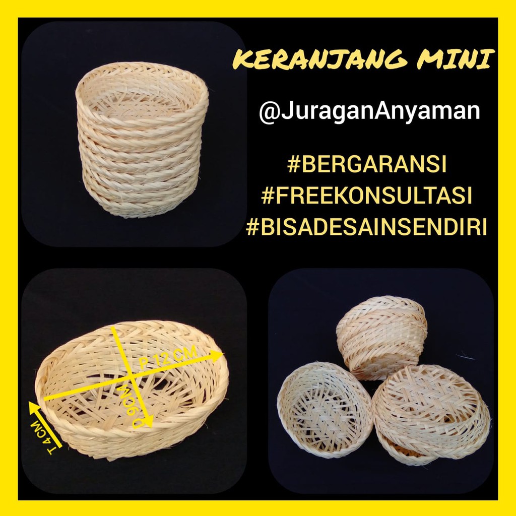 

Keranjang Bambu Oval Mini Sangat Lucu Untuk Kemasan Produk - Souvenir Oval - Parcel Oval Mini